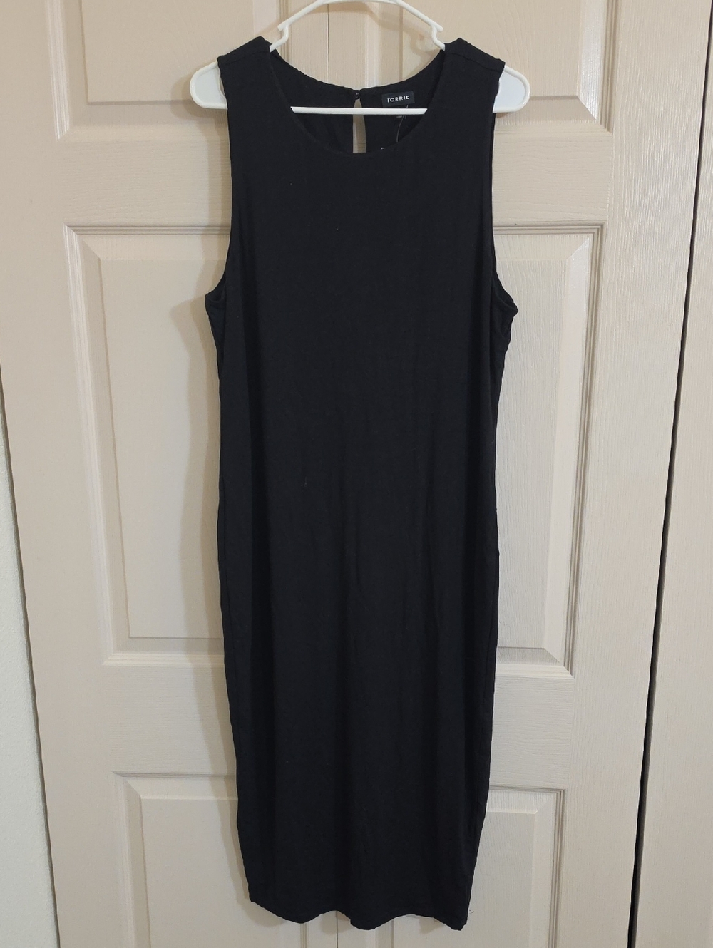 Torrid Black Sleeveless Bodycon Midi Dress